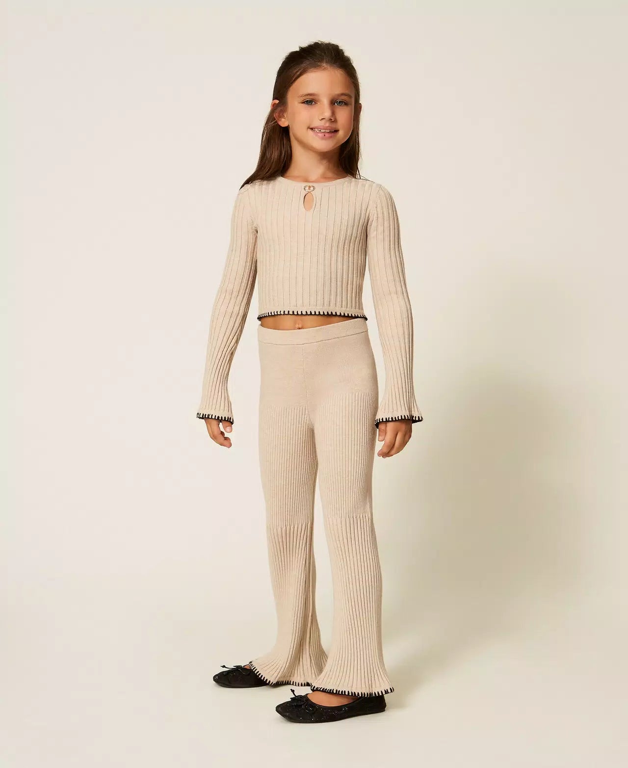 Twinset rib knit set