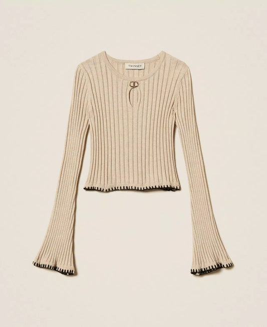 Twinset rib knit set