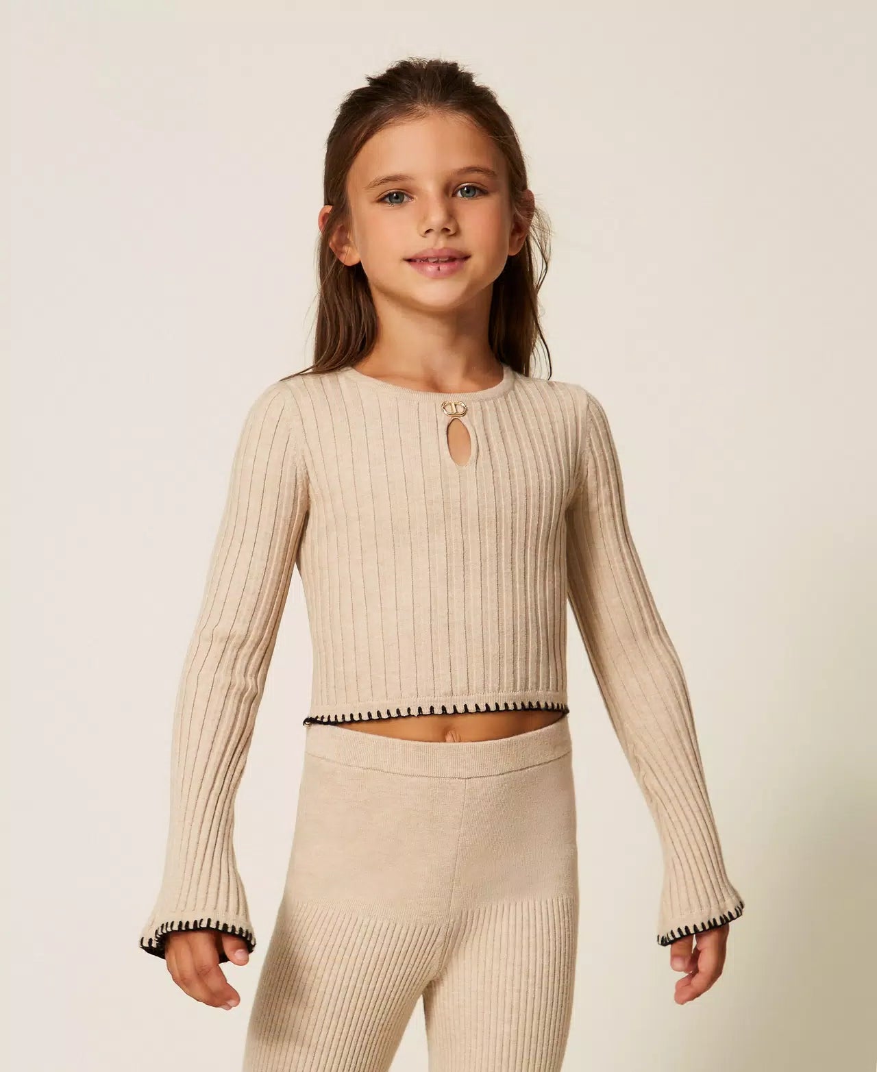 Twinset rib knit set
