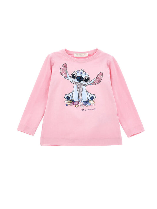 Monnalisa x Stitch Tshirt met steentjes